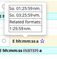 Related time display